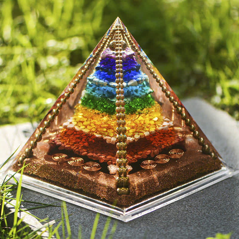 Olivenorma Chakra Energy Copper Coil Orgone Pyramid