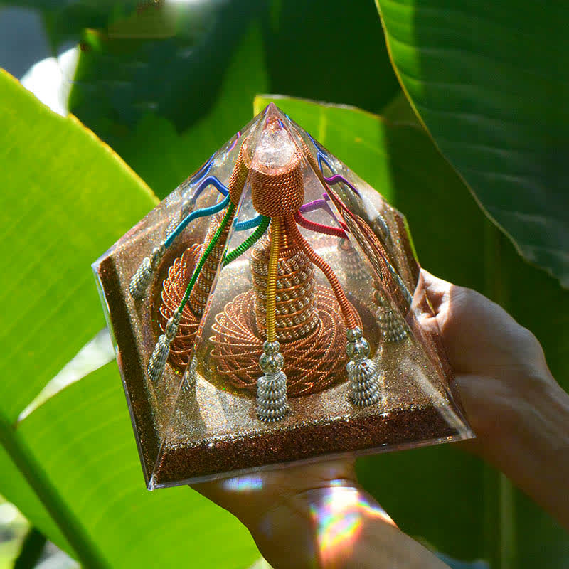 Olivenorma 7 Color Copper Wire Energy Generator Orgone Pyramid