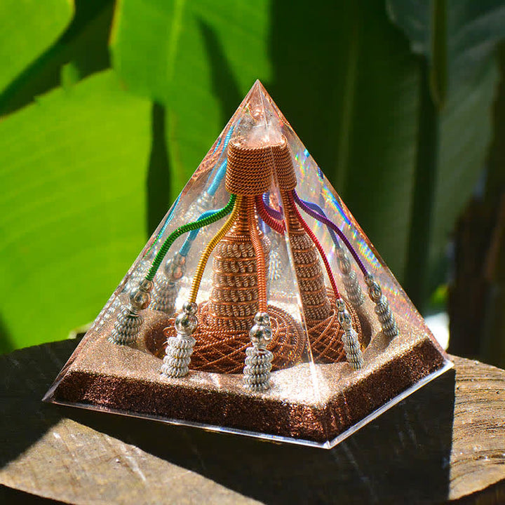 Olivenorma 7 Color Copper Wire Energy Generator Orgone Pyramid