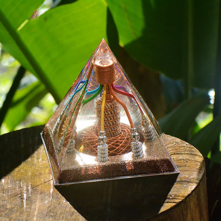 Olivenorma 7 Color Copper Wire Energy Generator Orgone Pyramid
