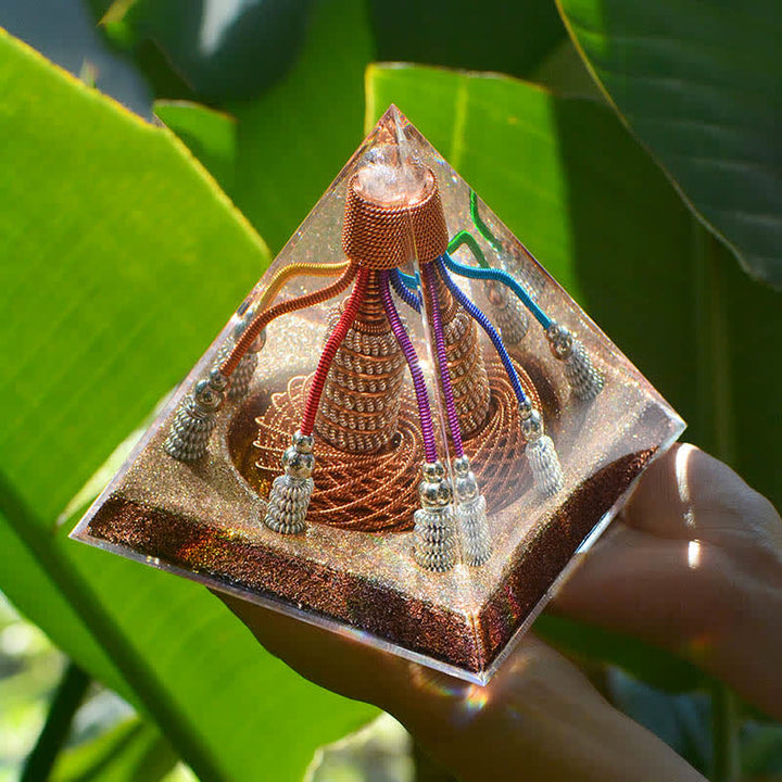 Olivenorma 7 Color Copper Wire Energy Generator Orgone Pyramid