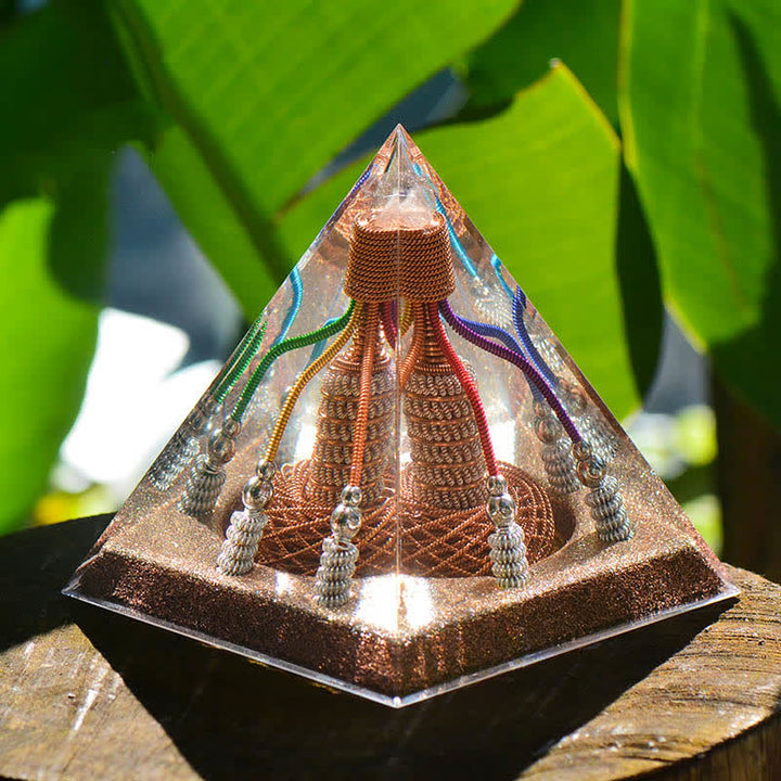 Olivenorma 7 Color Copper Wire Energy Generator Orgone Pyramid