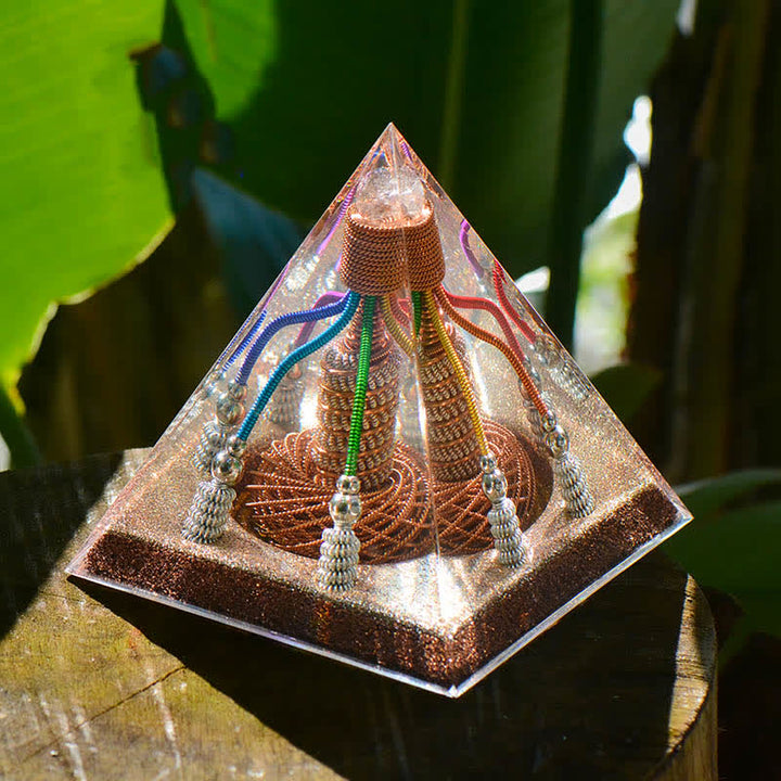 Olivenorma 7 Color Copper Wire Energy Generator Orgone Pyramid