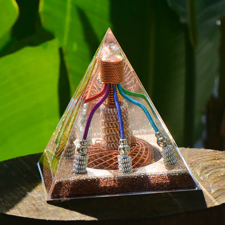 Olivenorma 7 Color Copper Wire Energy Generator Orgone Pyramid