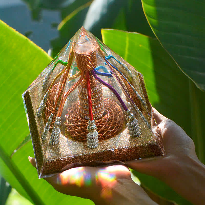 Olivenorma 7 Color Copper Wire Energy Generator Orgone Pyramid