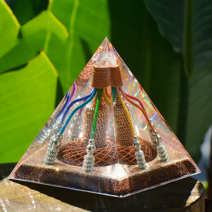 Olivenorma 7 Color Copper Wire Energy Generator Orgone Pyramid