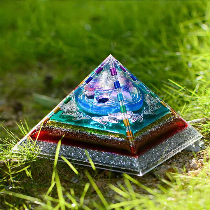 Olivenorma Crystal Copper Coil Energy Tower Orgone Pyramid