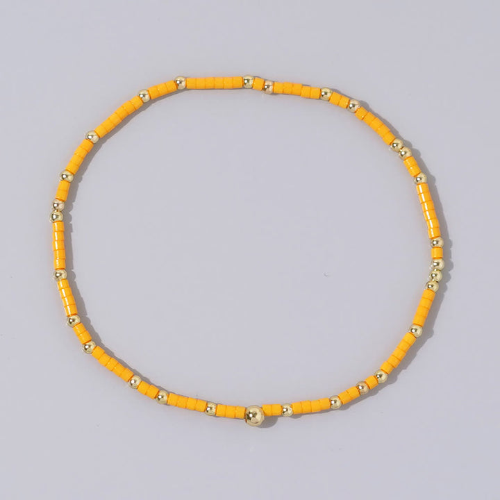 Olivenorma Colorful Rice Beads Beaded Bracelet