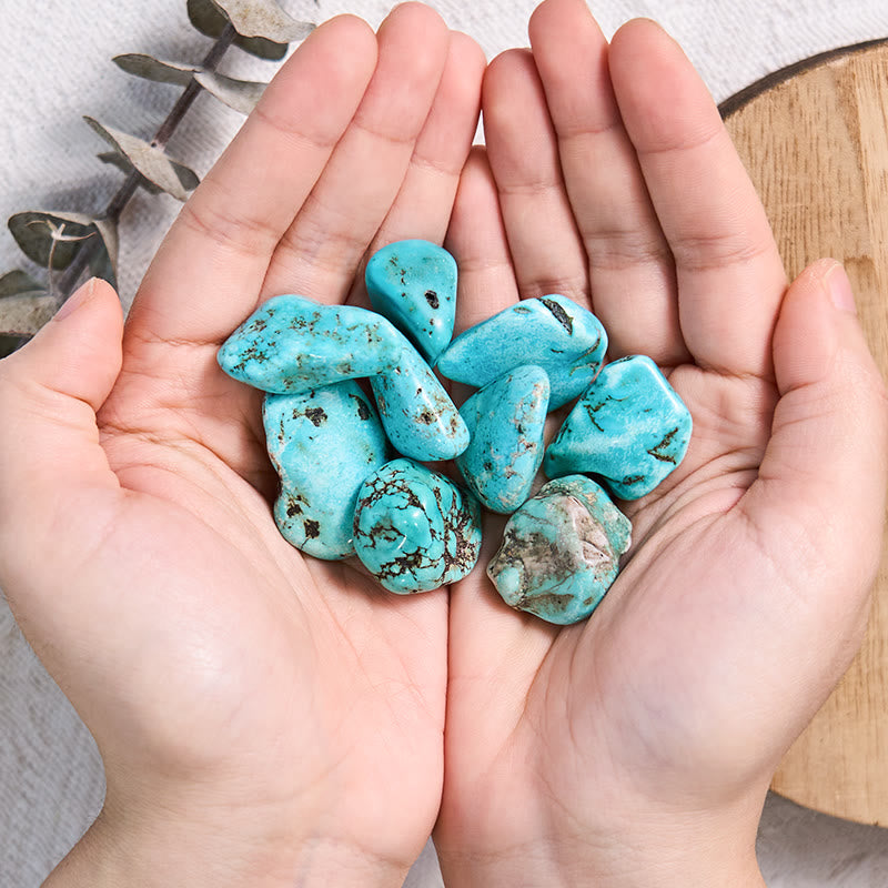 Olivenorma Real Turquoise Reiki Healing Crystal Tumbled Stone - image 1