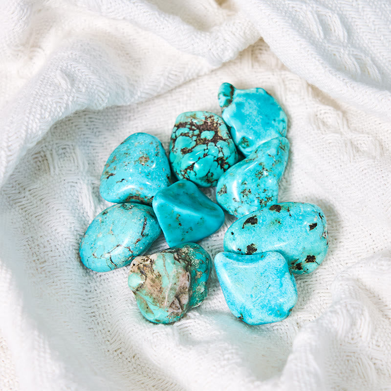 Olivenorma Real Turquoise Reiki Healing Crystal Tumbled Stone - image 3