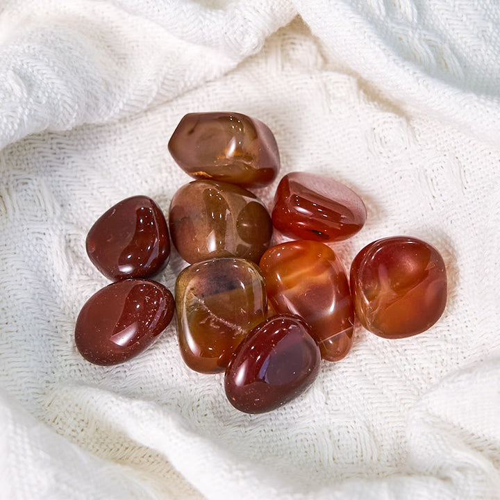 Olivenorma Polished Red Agate Bulk Tumbled Stone