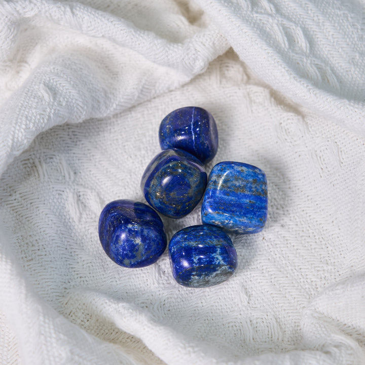 Olivenorma Polished Lapis Lazuli Natural Tumbled Stone Set