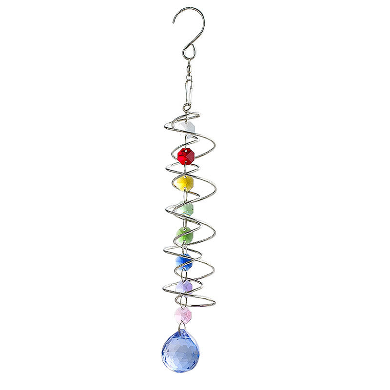 Olivenorma Facted Crystal Suncatcher Spiral Hanging Ornament