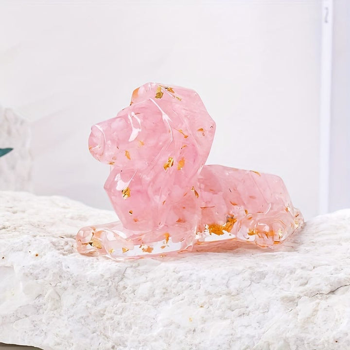 Olivenorma Natural Stone Lion Gemstone Decoration