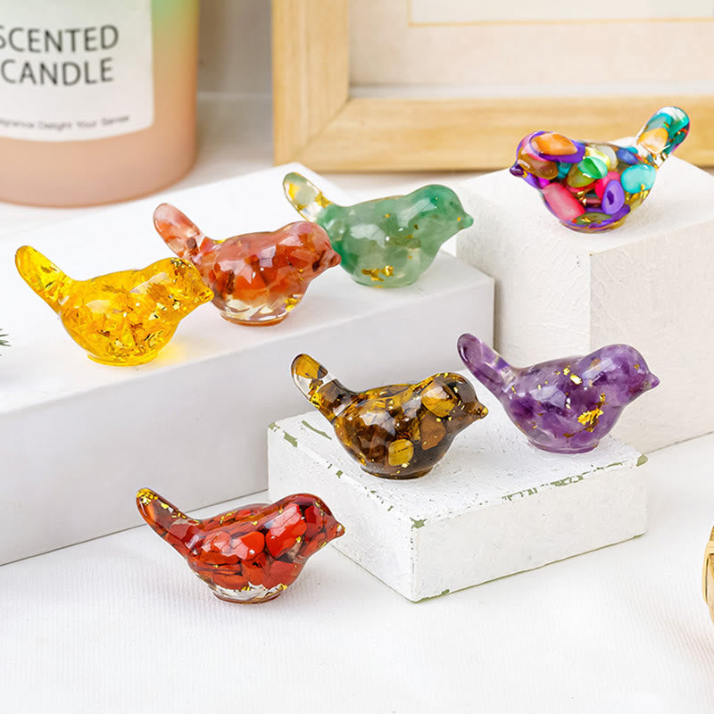 Olivenorma Natural Crystal Bird Sculpture Gemstone Decoration - image 0