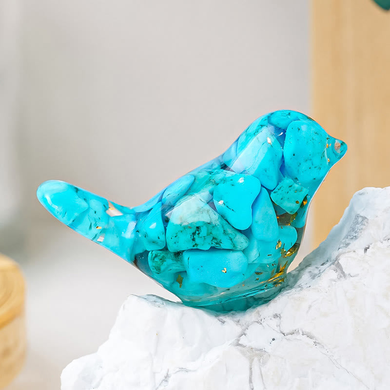 FREE Today: Natural Gemstone Bird Sculpture Decoration - Turquoise - With Card - image 27