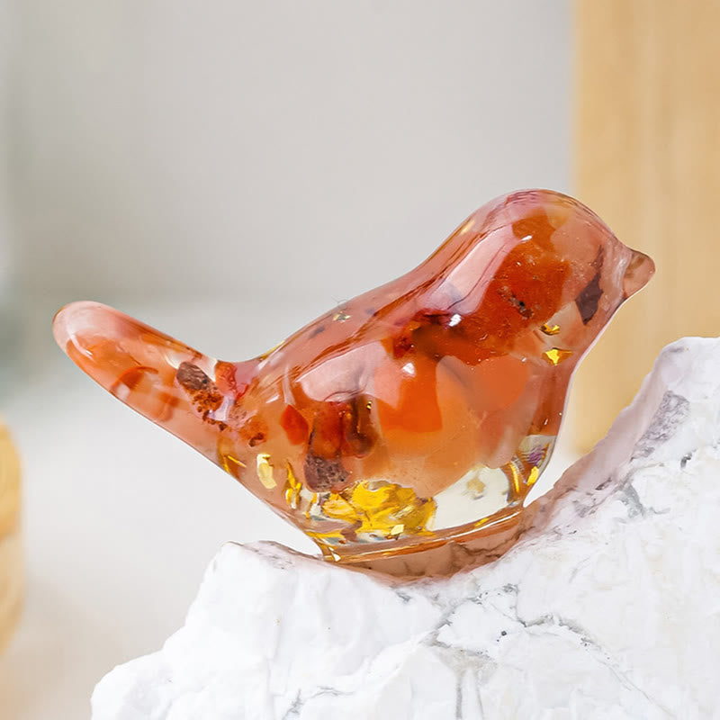 Olivenorma Natural Crystal Bird Sculpture Gemstone Decoration - Red Agate - Small: 3*2cm - image 21