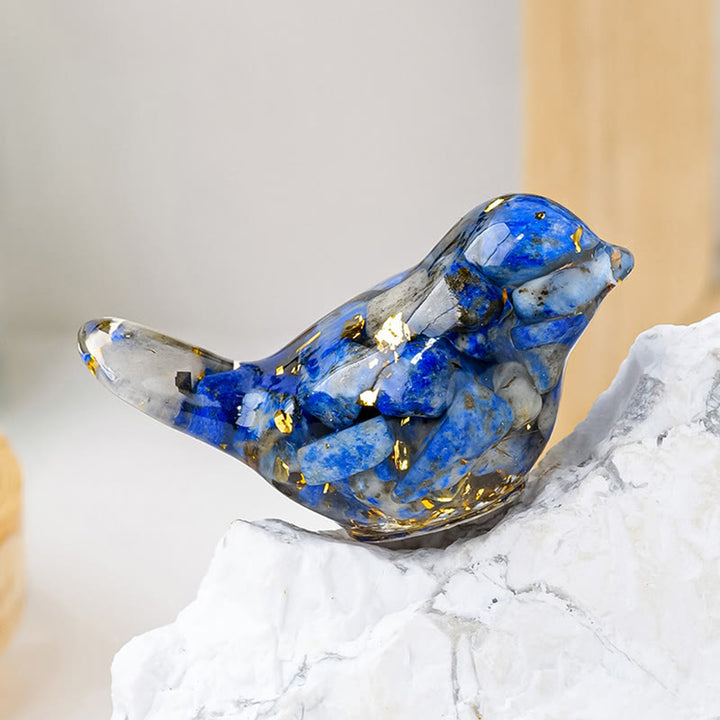 Olivenorma Natural Crystal Bird Sculpture Gemstone Decoration - Lapis Lazuli - image 27