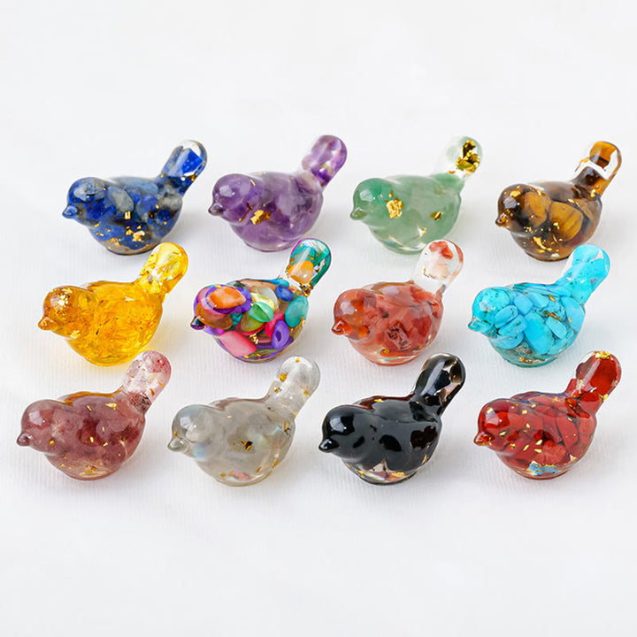 Olivenorma Natural Gemstone Bird Sculpture Decoration - image 31