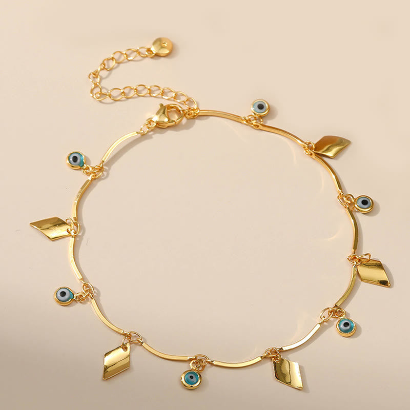 Olivenorma 18K Gold Plated Evil Eye Protection Anklet