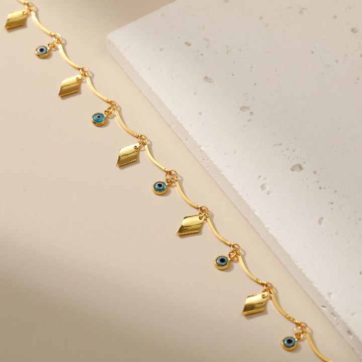 Olivenorma 18K Gold Plated Evil Eye Protection Anklet