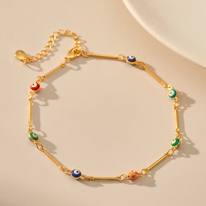 Olivenorma 18K Gold-Plated Evil Eye Ward Off Evil Anklet