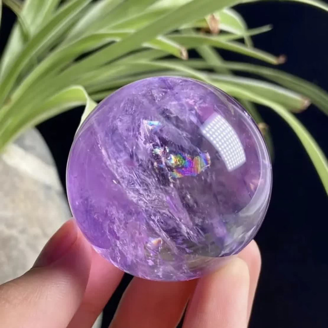 Olivenorma Natural Amethyst Crystal Sphere