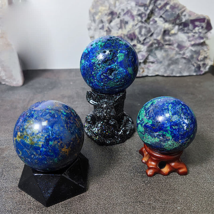 Olivenorma Natural Azurite Crystal Sphere