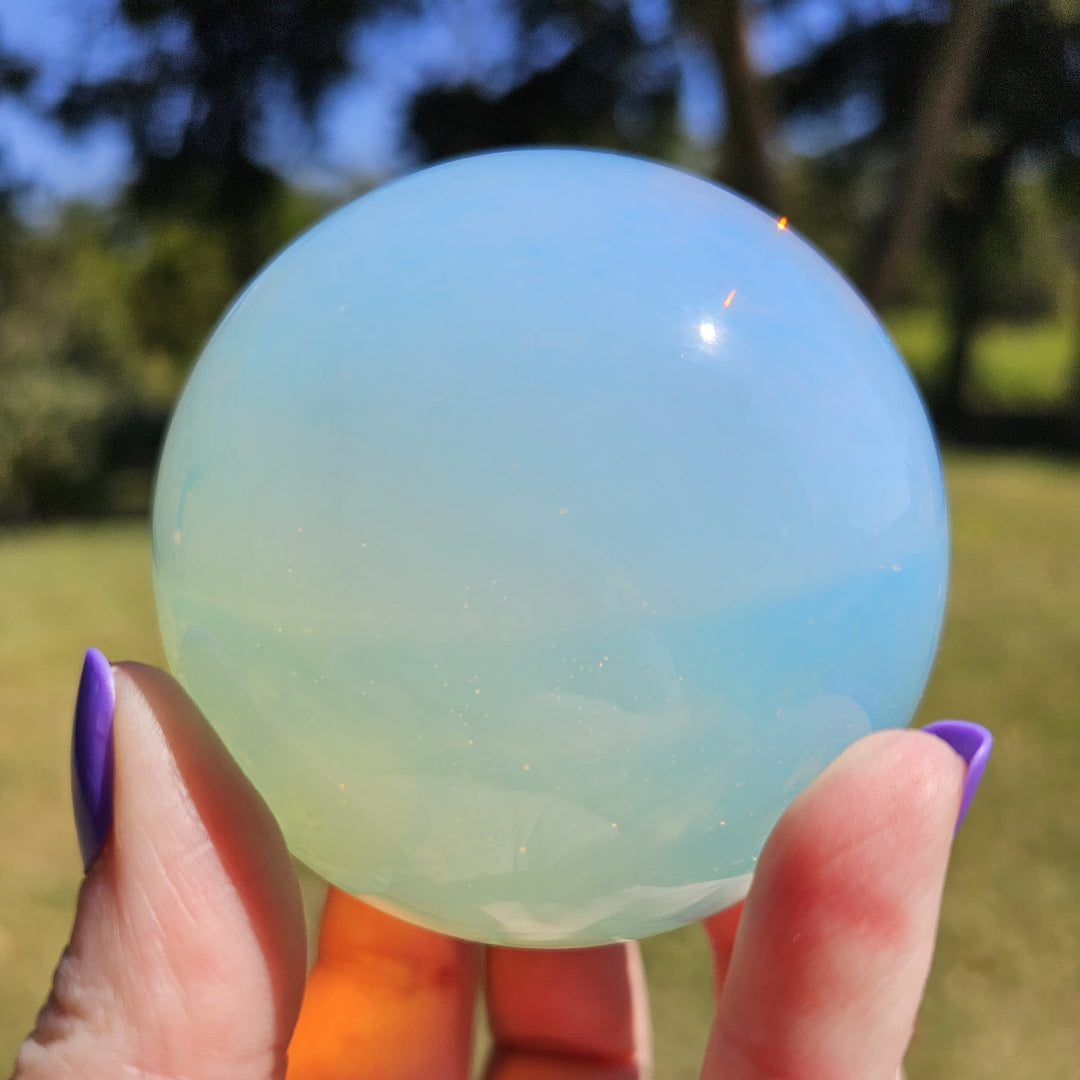 Olivenorma Natural Opalite Crystal Sphere