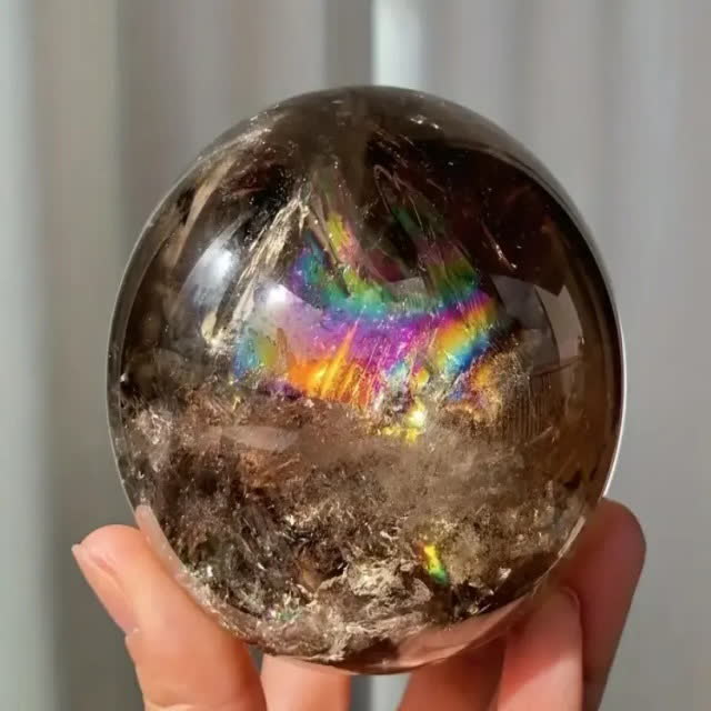 Olivenorma Natural Smoky Quartz Crystal Sphere