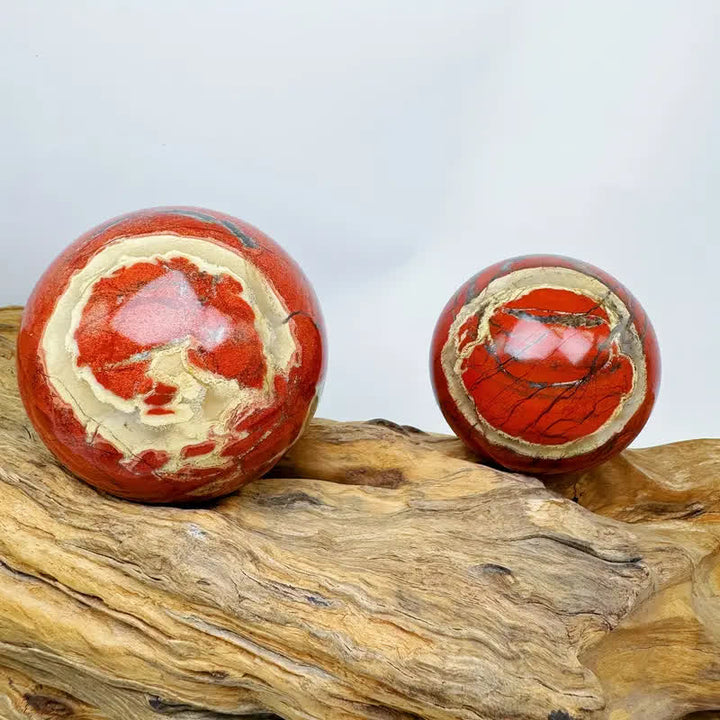 Olivenorma Natural Red Jasper Crystal Sphere