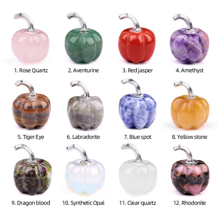 Olivenorma Natural Crystal Pumpkin Carving Gemstone Decoration - image 27