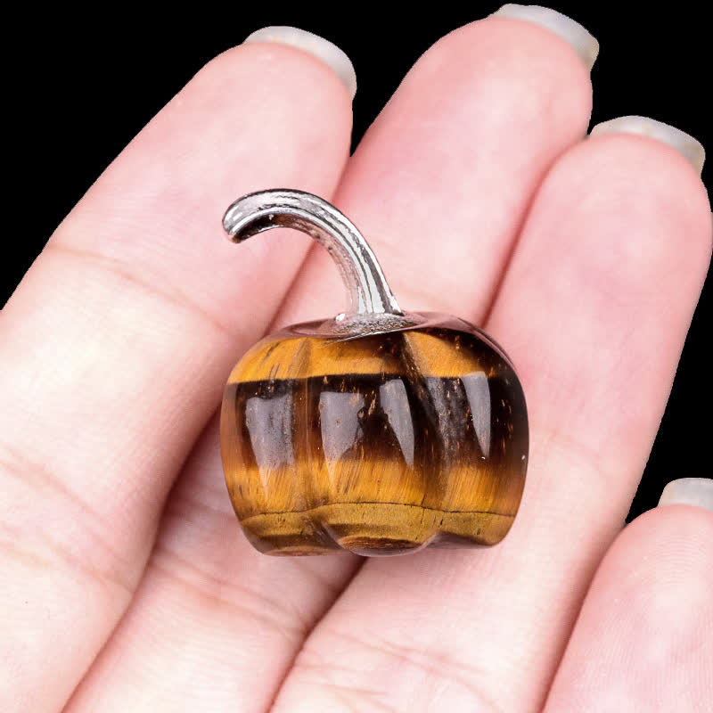 Olivenorma Natural Crystal Pumpkin Carving Gemstone Decoration