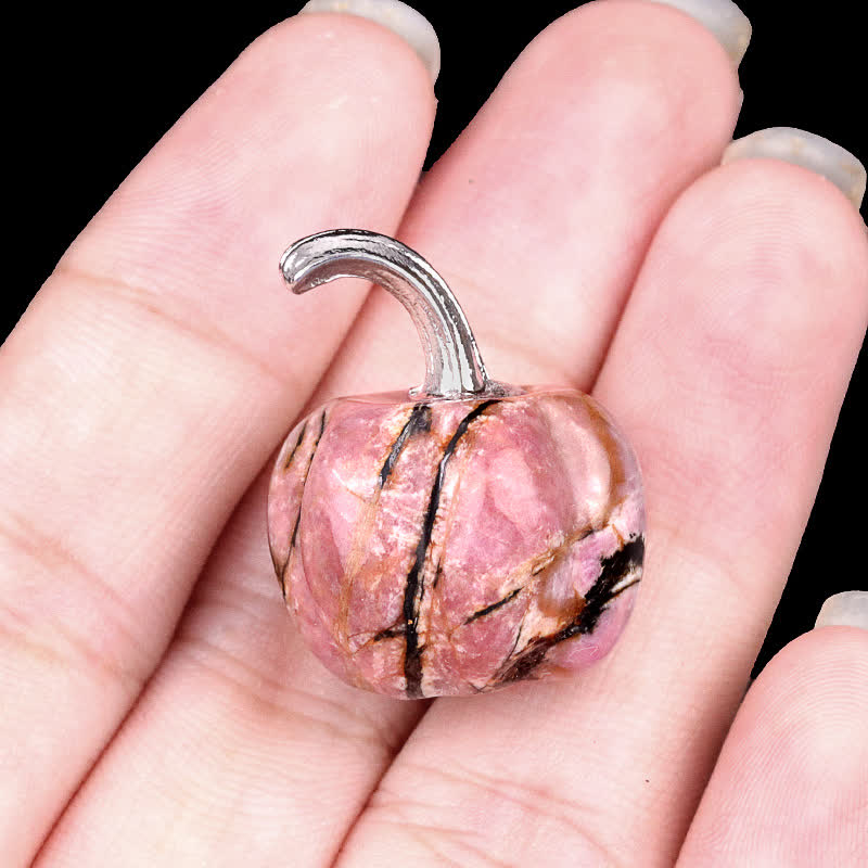 Olivenorma Natural Crystal Pumpkin Carving Gemstone Decoration