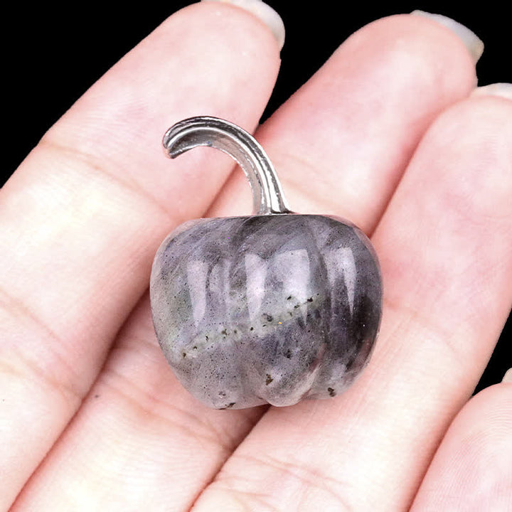 Olivenorma Natural Crystal Pumpkin Carving Gemstone Decoration