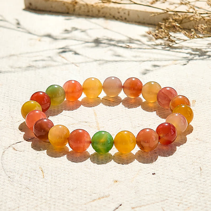 Olivenorma Natural Yanyuan Agate Beaded Bracelet - 12mm - image 1