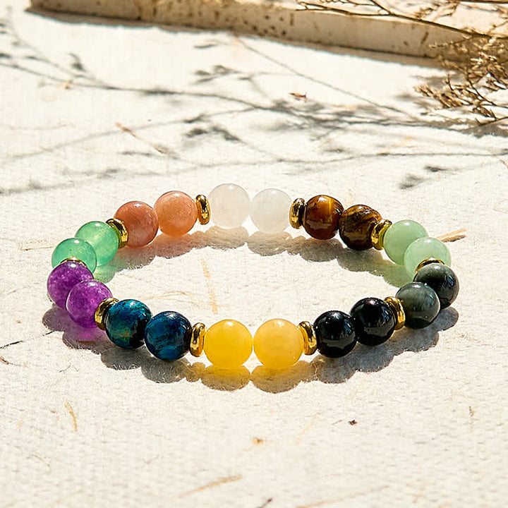 Olivenorma 10 Types of Natural Stone Beads Bracelet
