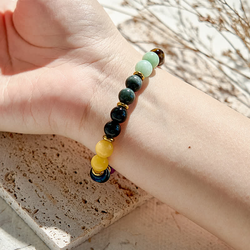 Olivenorma 10 Types of Natural Stone Beads Bracelet