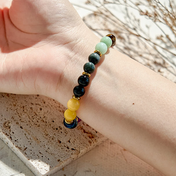 Olivenorma 10 Types of Natural Stone Beads Bracelet