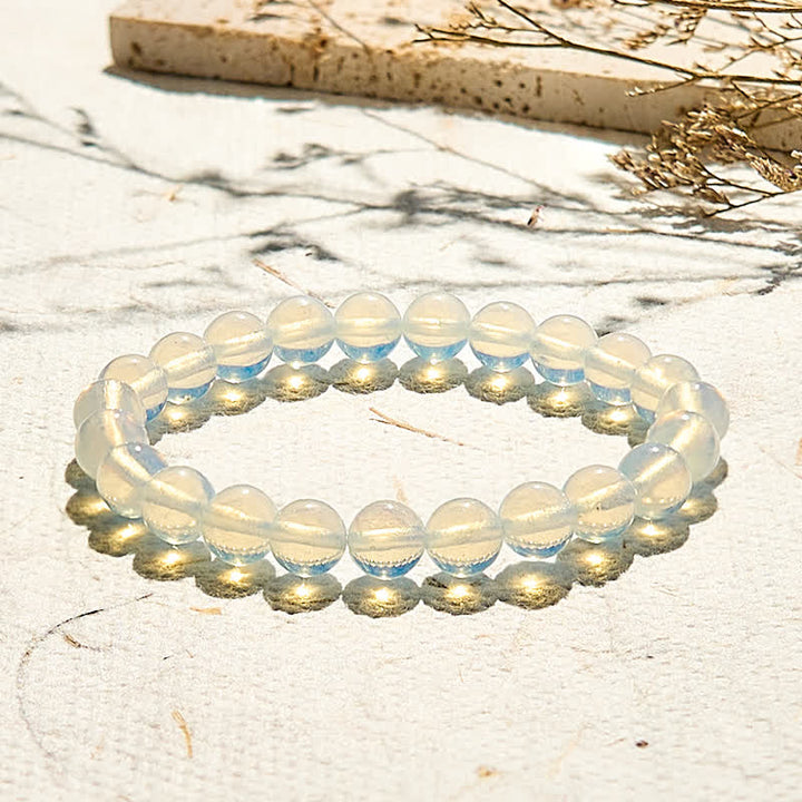 Olivenorma 6-10mm Natural Opalite Beaded Bracelet