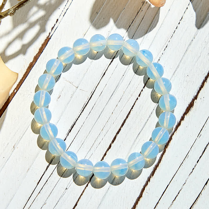 Olivenorma 6-10mm Natural Opalite Beaded Bracelet