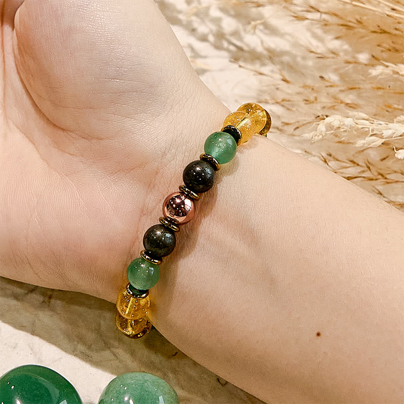 Olivenorma Natural Citrine Green Aventurine Success Bracelet