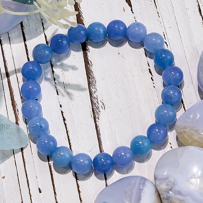 Olivenorma Natural Aquamarine Healing Gemstone Beaded Bracelet