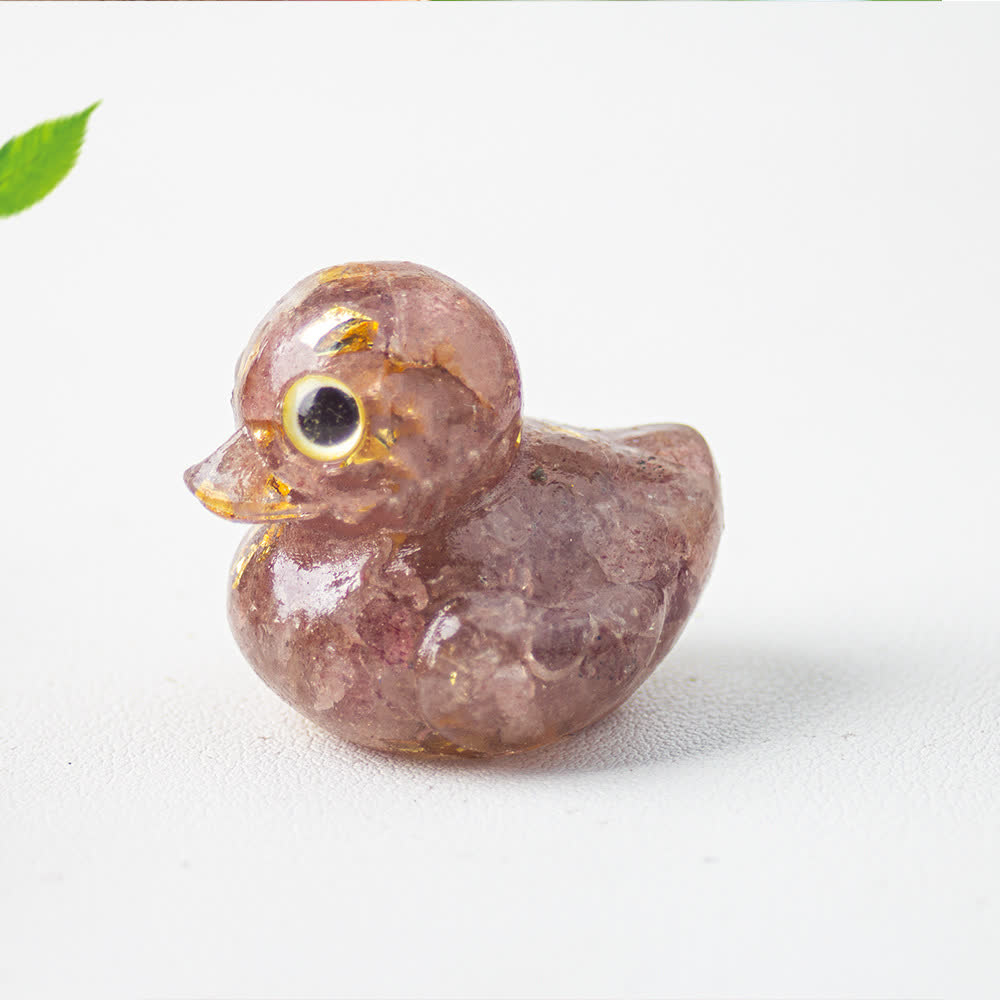 Olivenorma Natural Crystal Resin Duck Gemstone Decoration - image 33