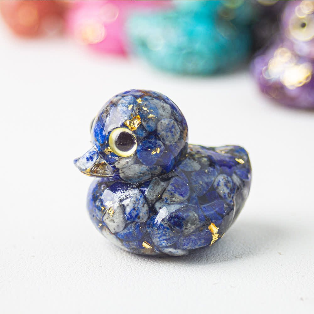 Olivenorma Natural Crystal Resin Duck Gemstone Decoration