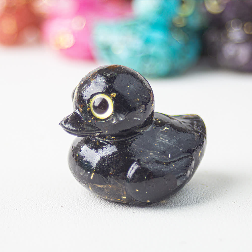 Olivenorma Natural Crystal Resin Duck Gemstone Decoration