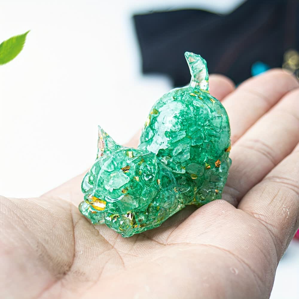 Olivenorma Playful Blessing Crystal Cat Figurine Gemstone Decoration - image 26
