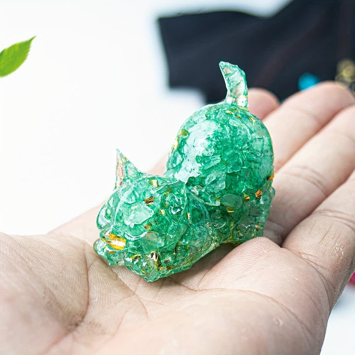 Olivenorma Playful Blessing Crystal Cat Figurine Gemstone Decoration - image 26