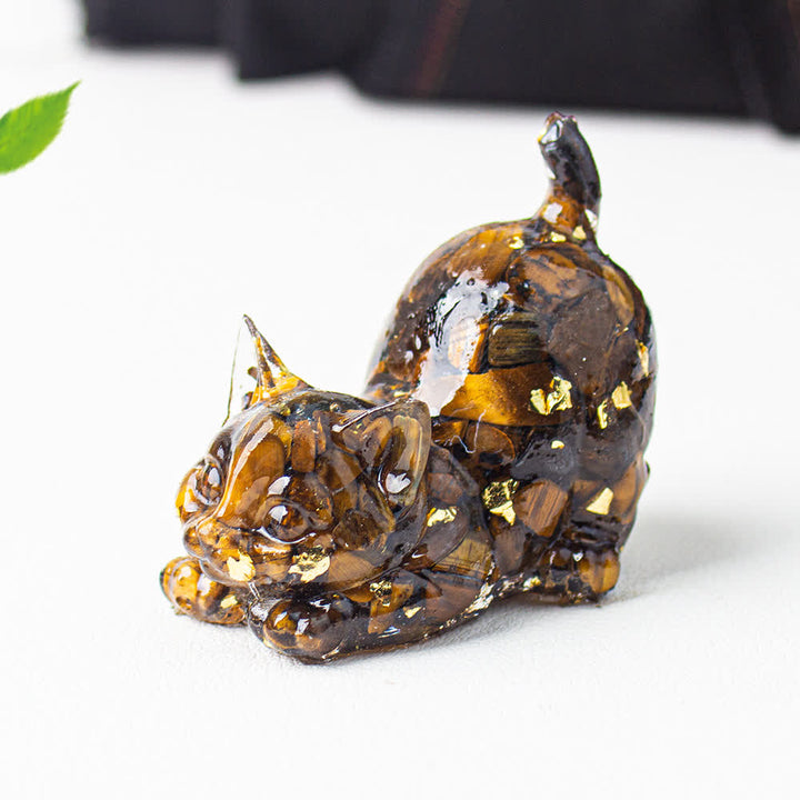 Olivenorma Crystal Resin Stretching Cat Gemstone Decoration - image 55