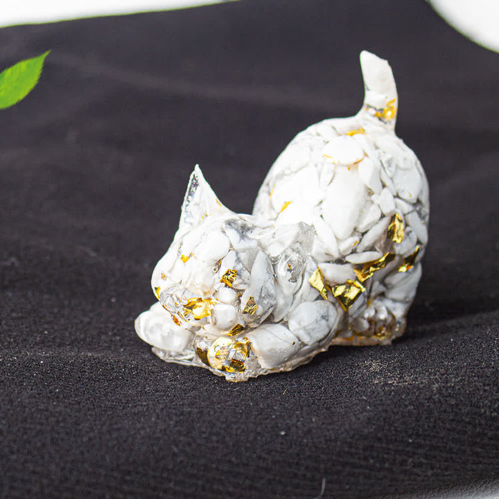 Olivenorma Crystal Resin Stretching Cat Gemstone Decoration - image 61